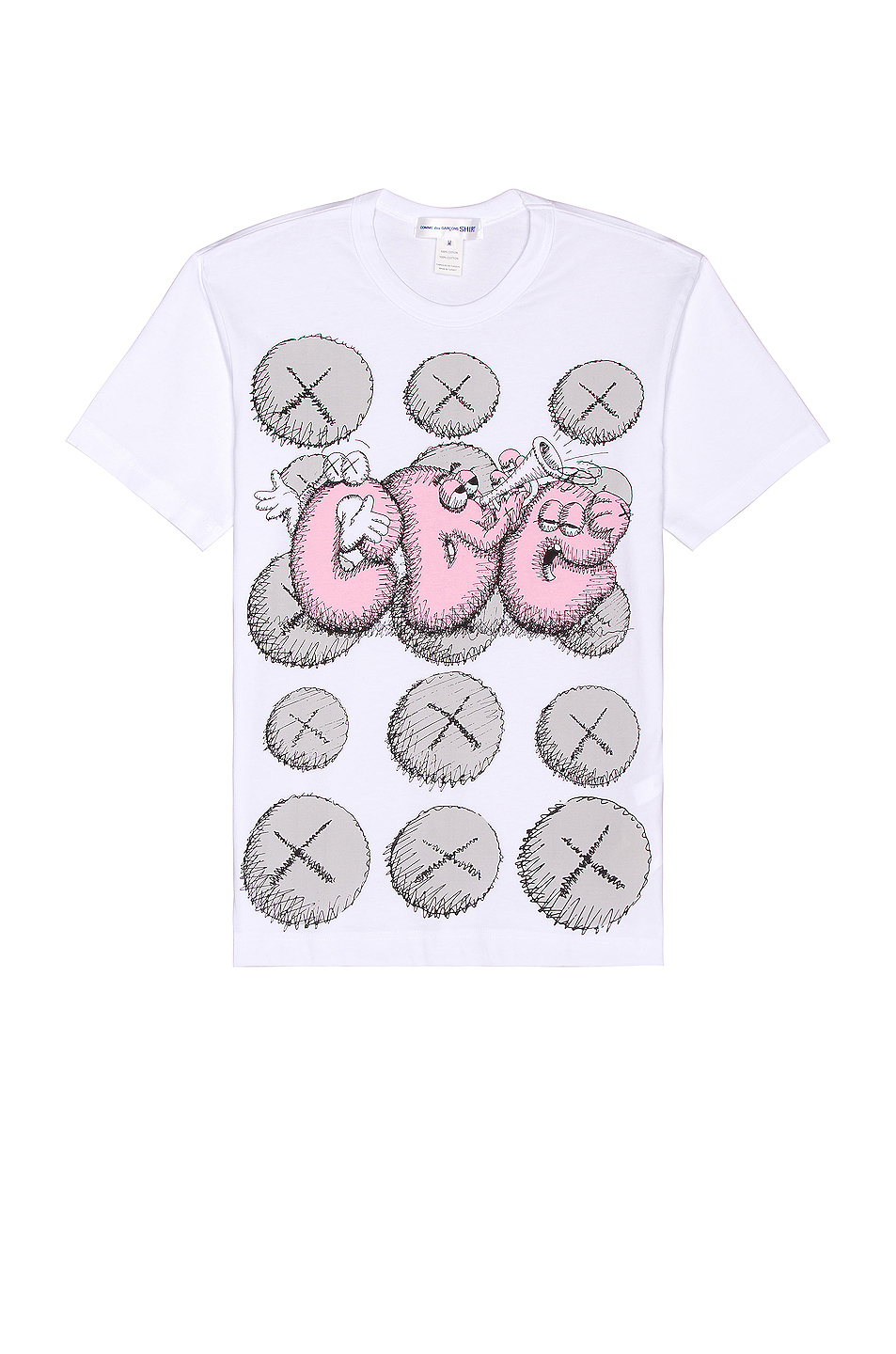 comme des garcons shirt kaws t恤 – 白色 | fwrd