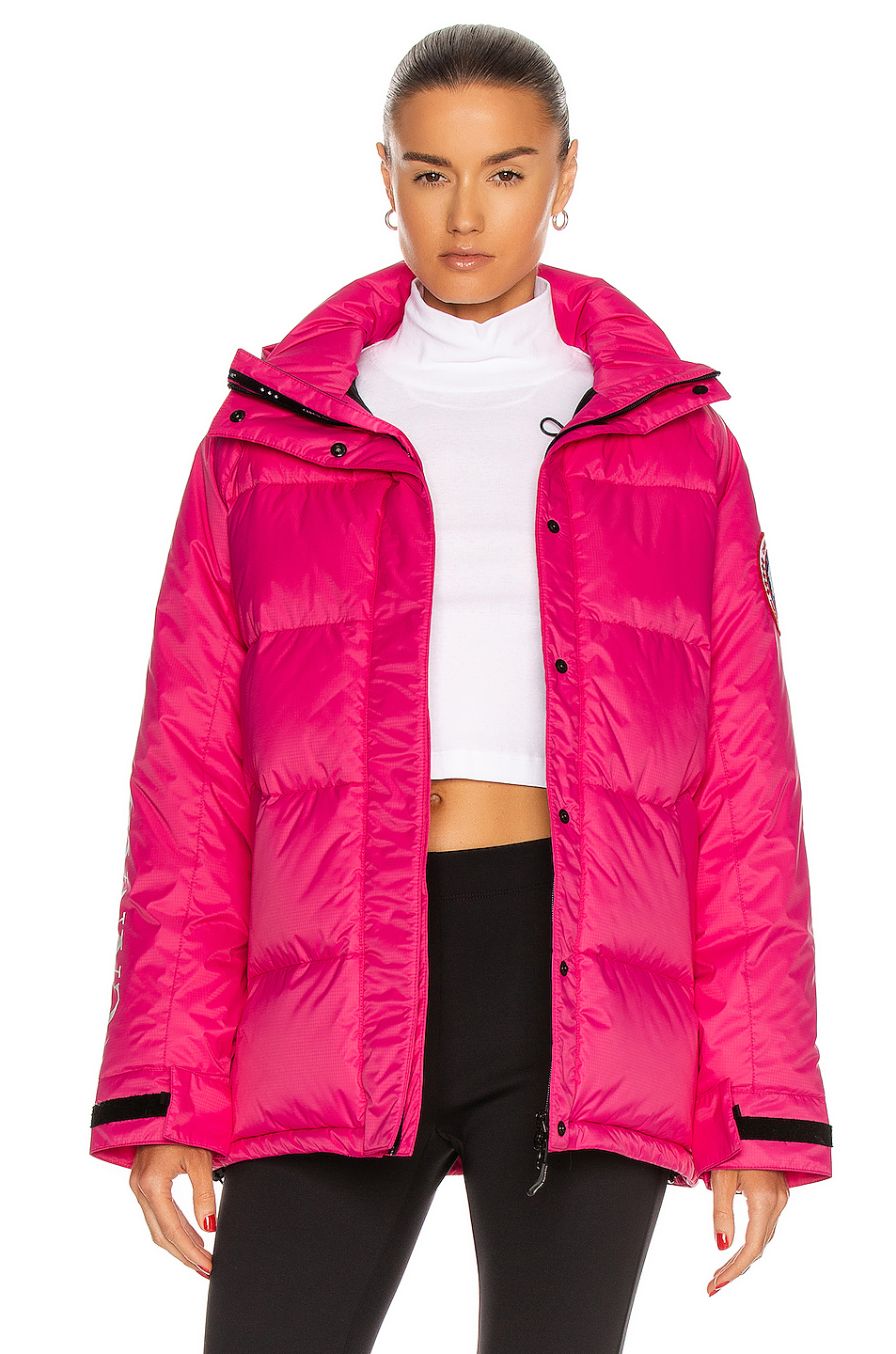 image 1 of canada goose approach jacket in summit pink