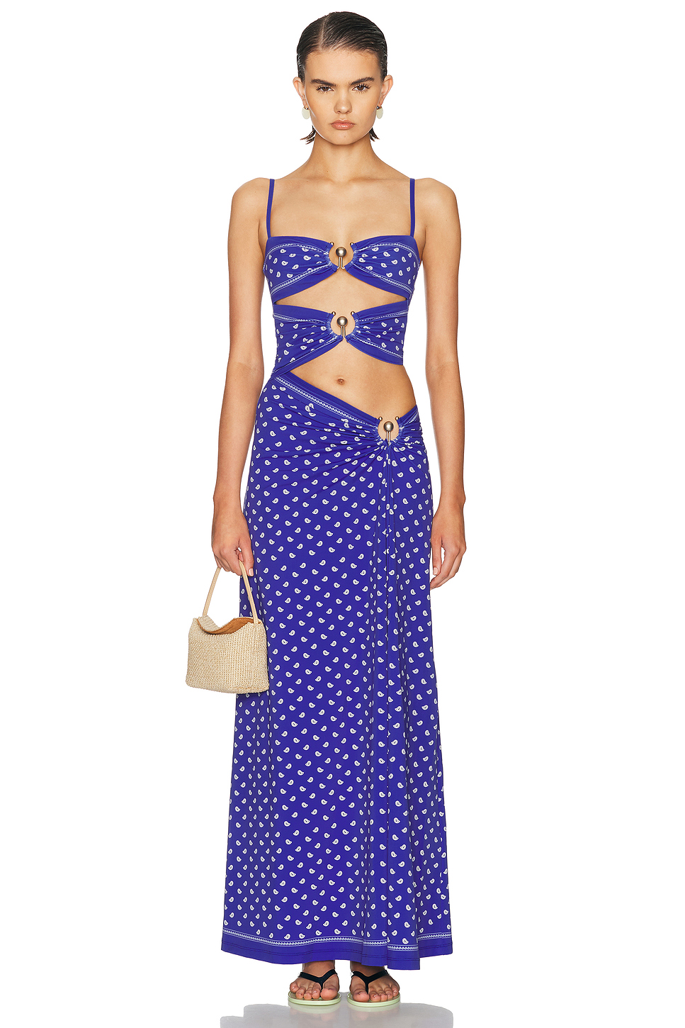 Bandana Ruched Orbit Split Maxi