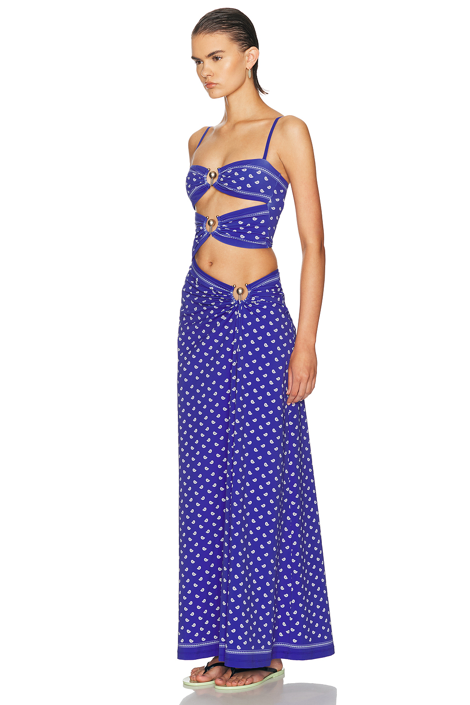Bandana Ruched Orbit Split Maxi