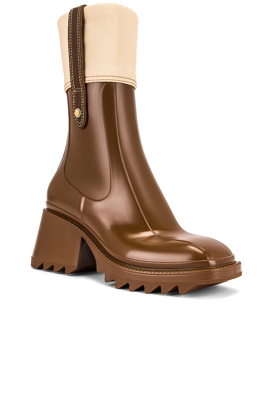 image 2 of chloe betty rubber boots in sooty brown