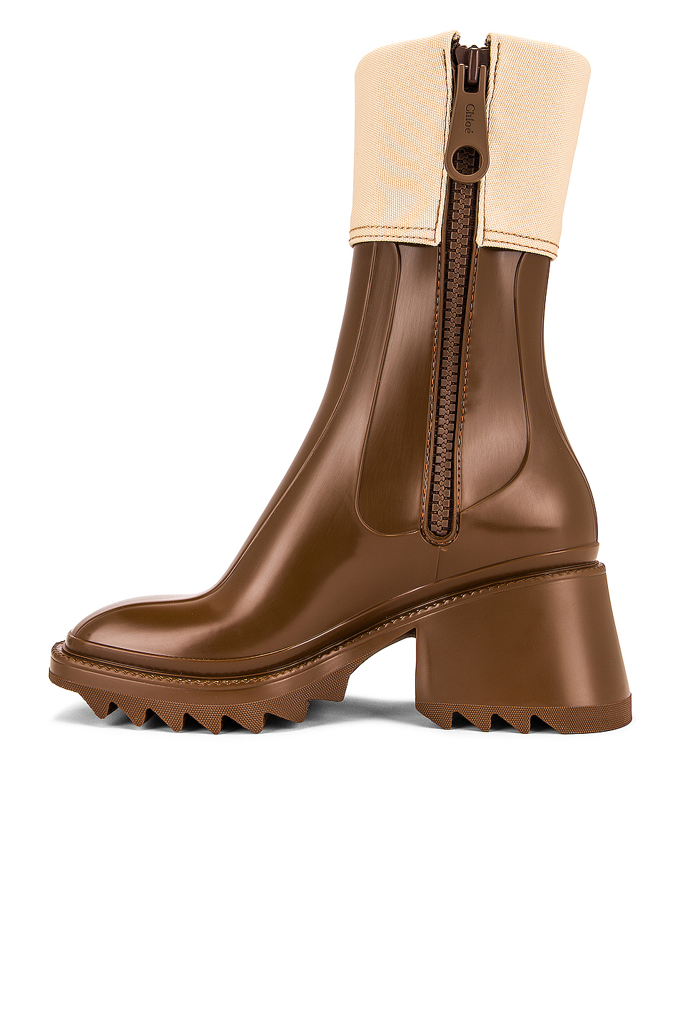 image 5 of chloe betty rubber boots in sooty brown