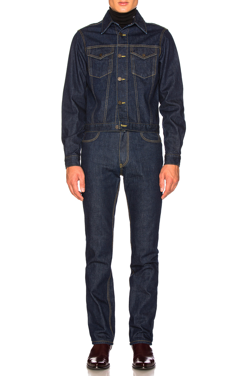 图象4 calvin klein 205w39nyc denim trucker jacket – blue