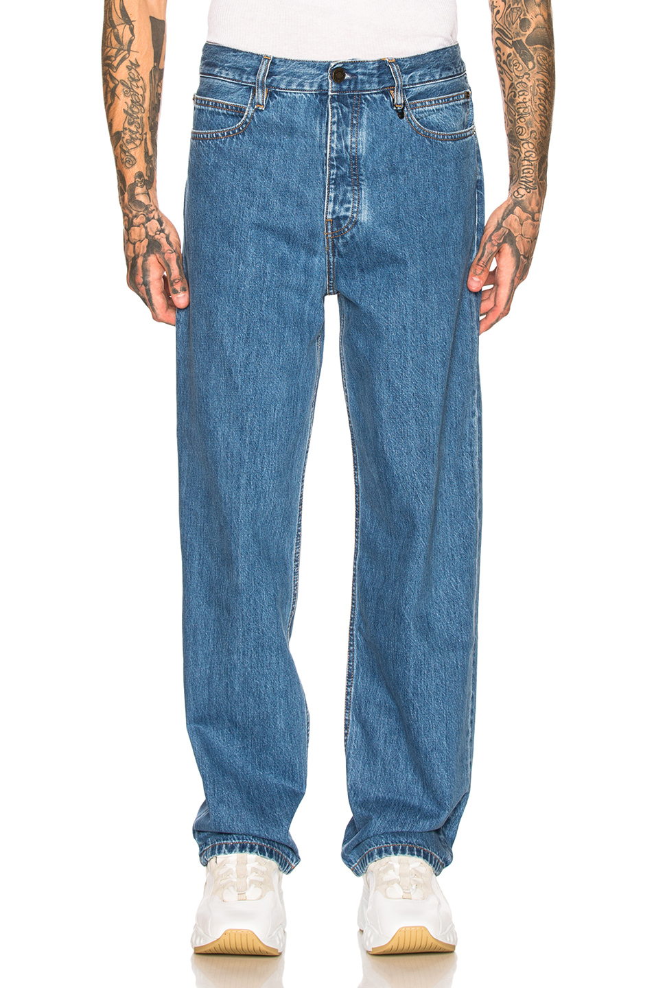 image 1 of calvin klein est. 1978 baggy jeans in tough blue