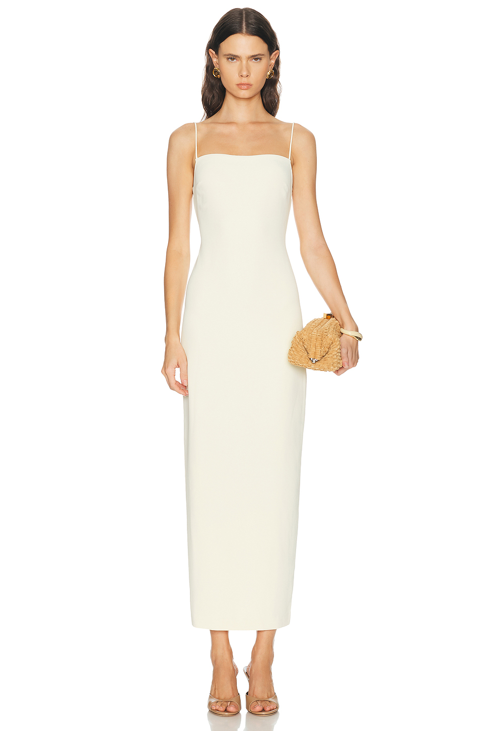 Dani Open Back Crepe Maxi Dress