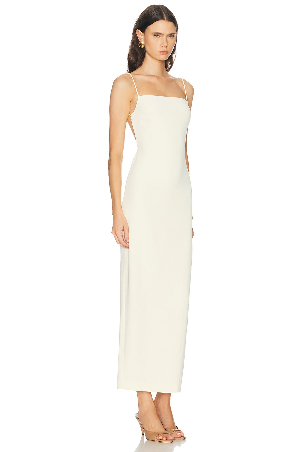 Dani Open Back Crepe Maxi Dress