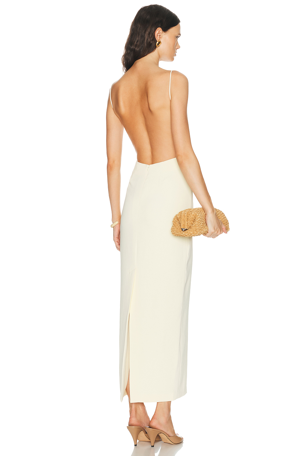 Dani Open Back Crepe Maxi Dress