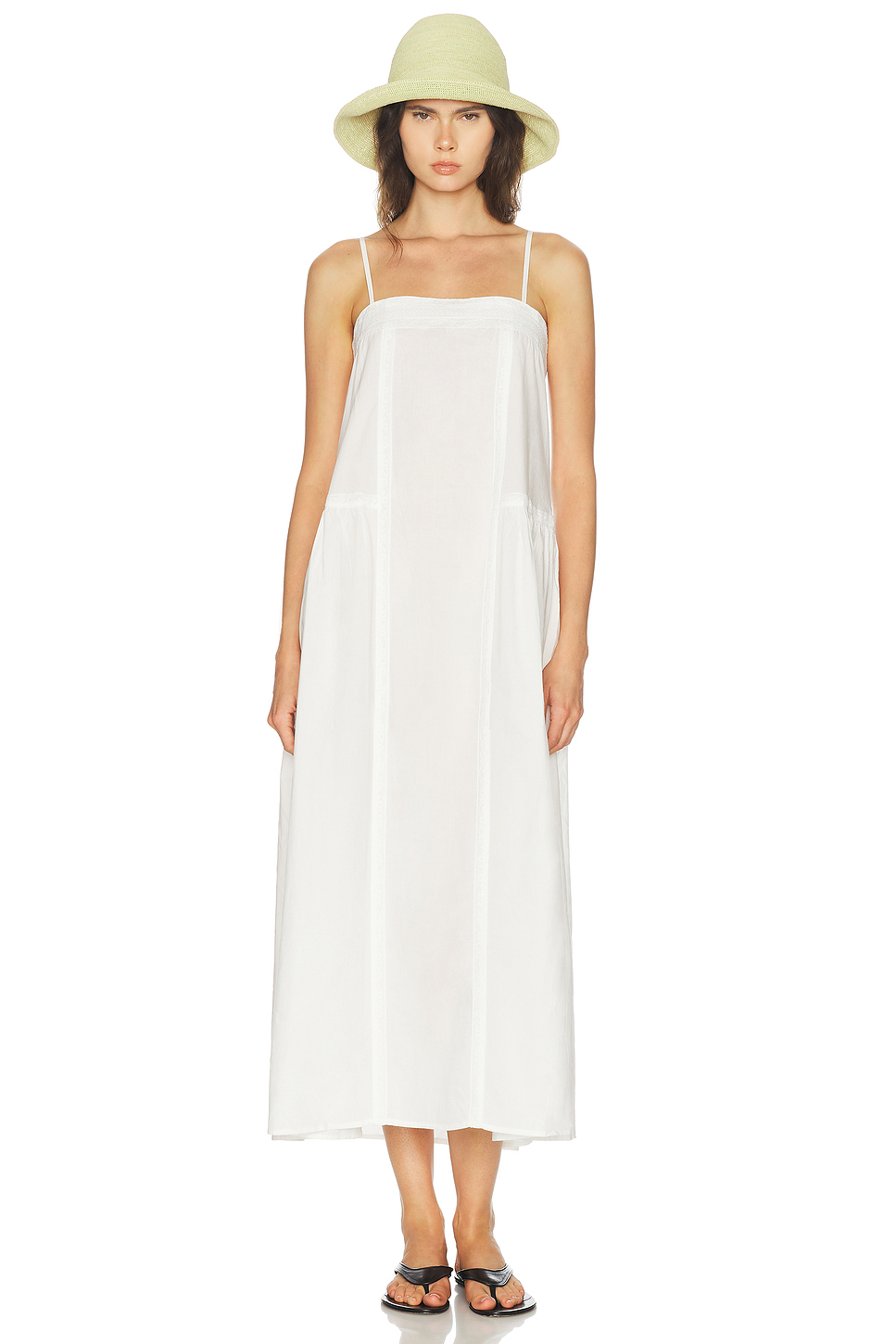 Polyester Poplin Shift Maxi Dress