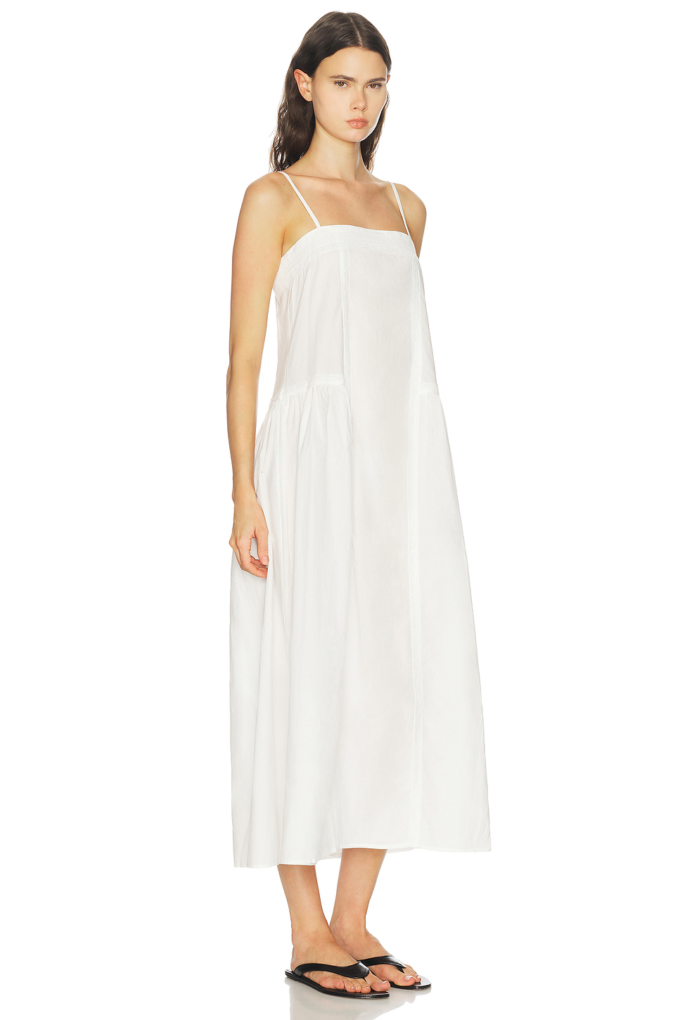 Polyester Poplin Shift Maxi Dress