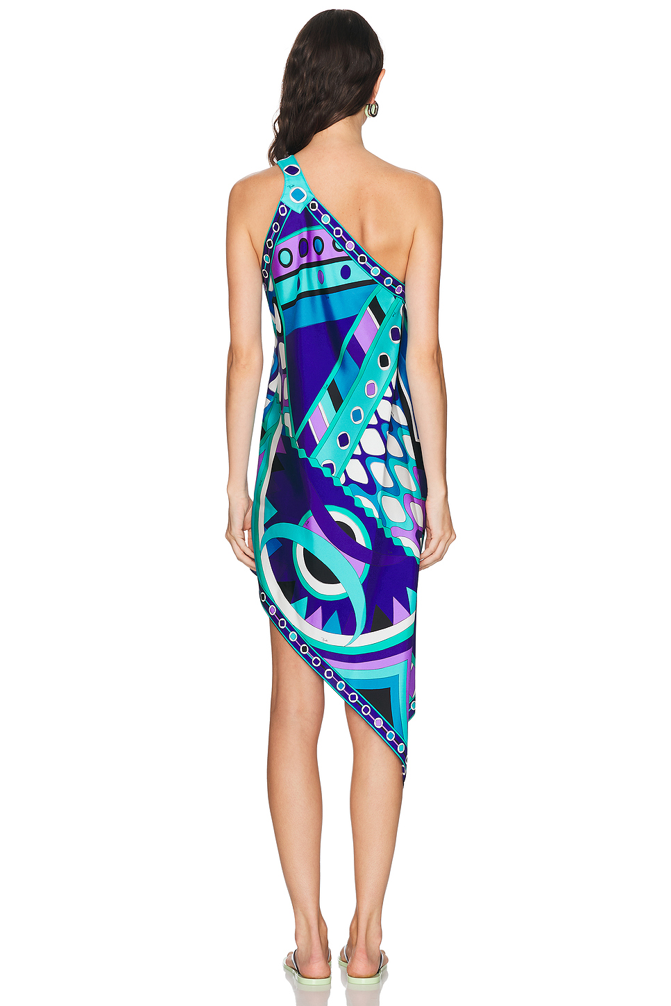 Silk Twill Asymmetric Dress