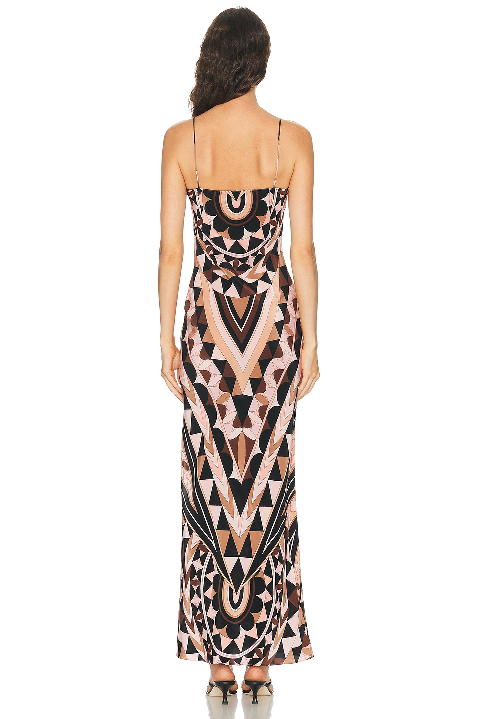 Crepe De Chine Long Dress in 100% Silk