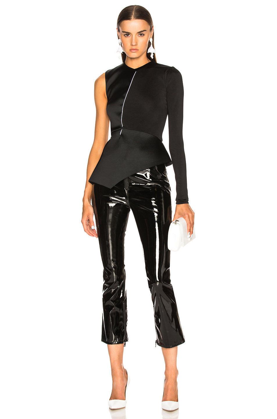 image 5 of esteban cortazar peplum top in black