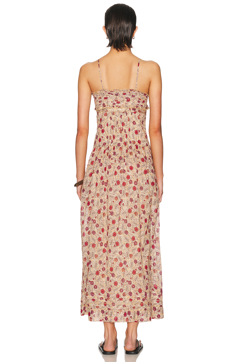 Cotton Voile Adjustable Strap Maxi Dress