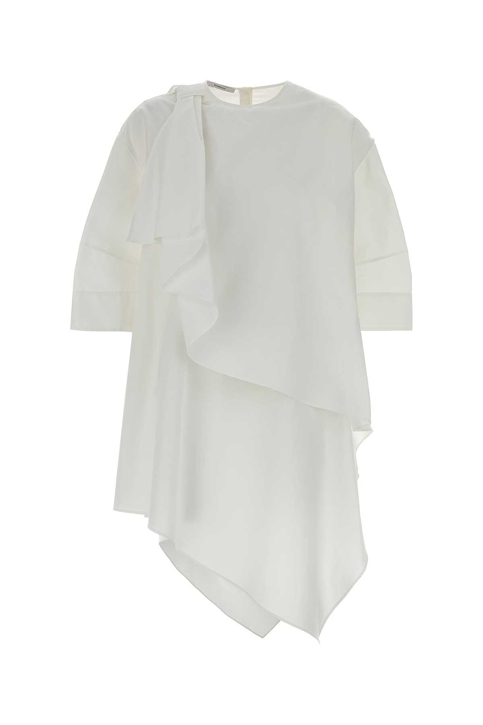White Cotton Poplin Mini Dress