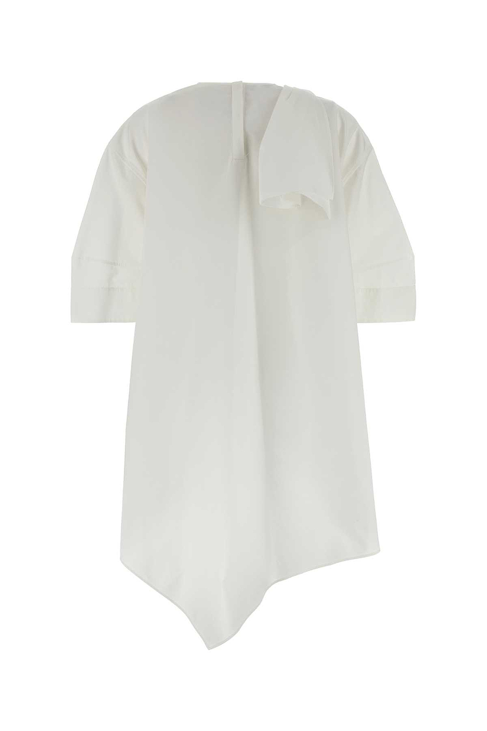 White Cotton Poplin Mini Dress
