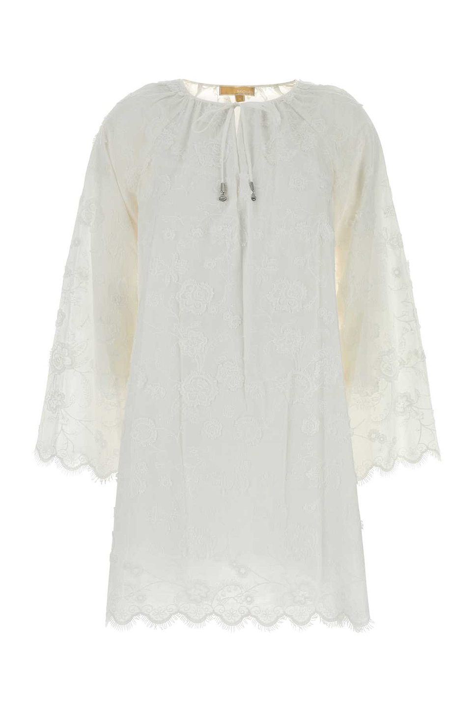 White Cotton Mini Dress with Cotton Lining