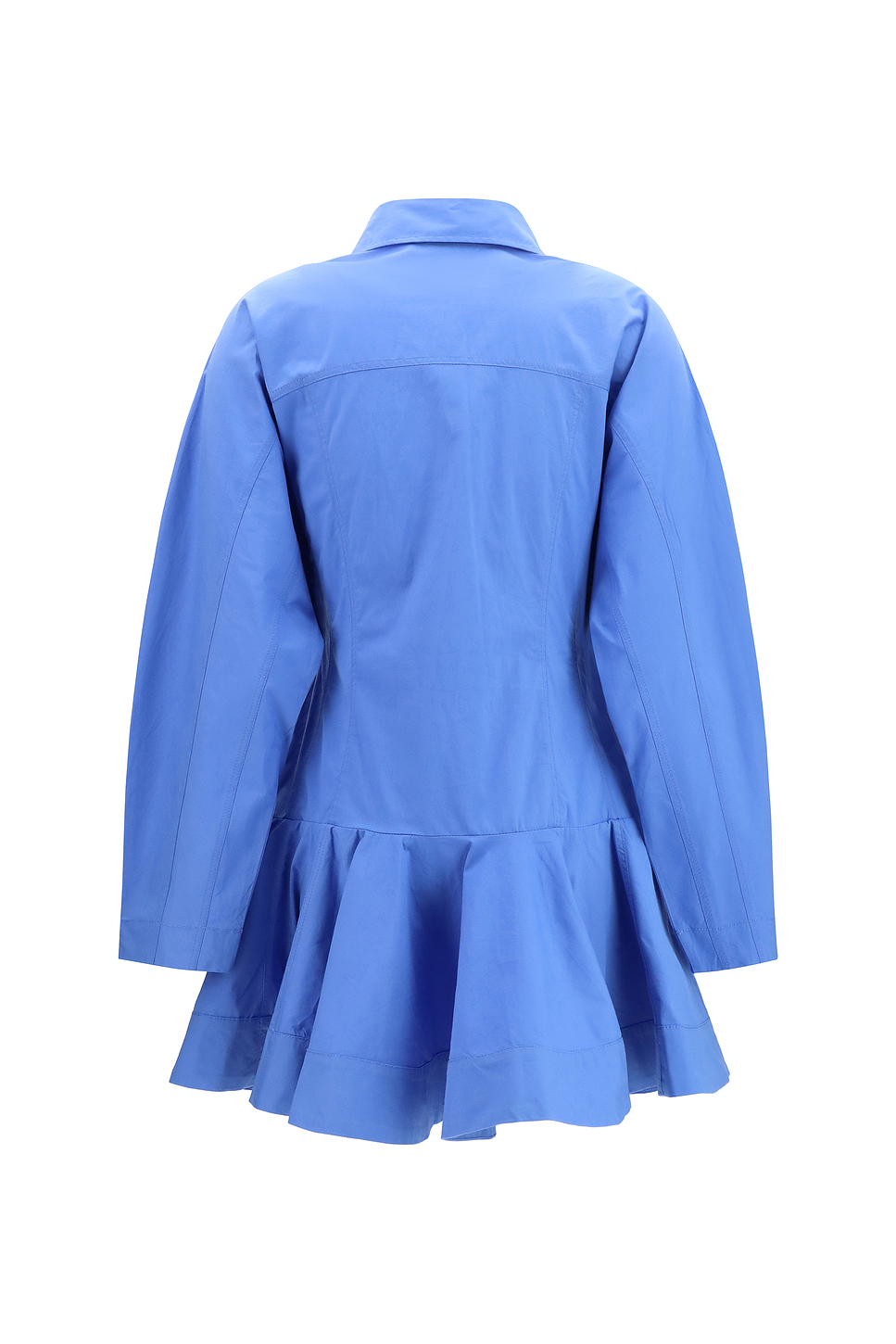 Balloon Skirt Cotton Shirt Dress