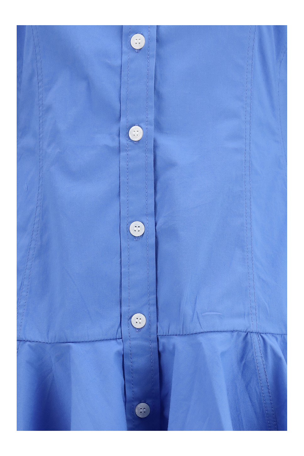 Balloon Skirt Cotton Shirt Dress