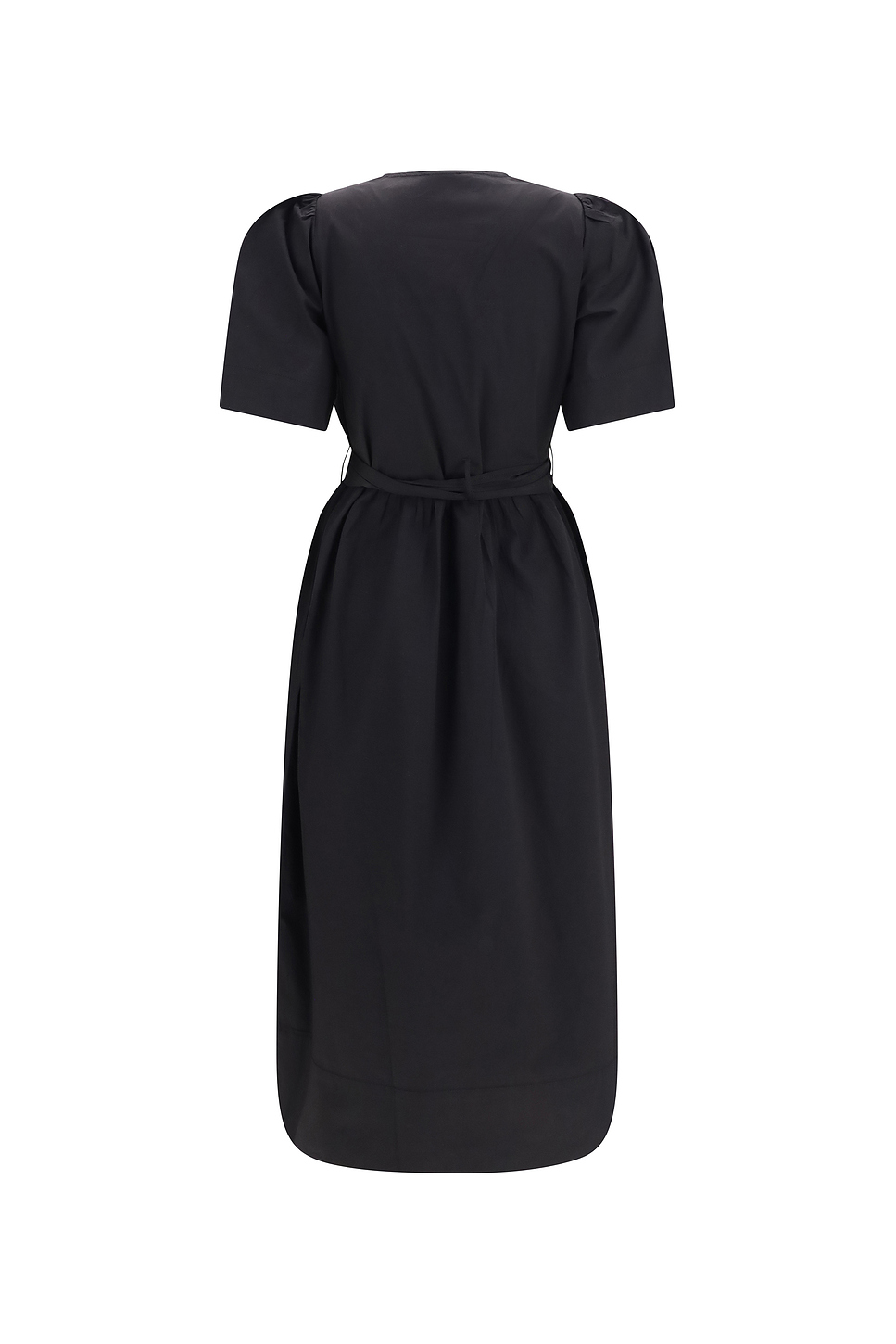 Ganni Bow Puff Shoulder Midi