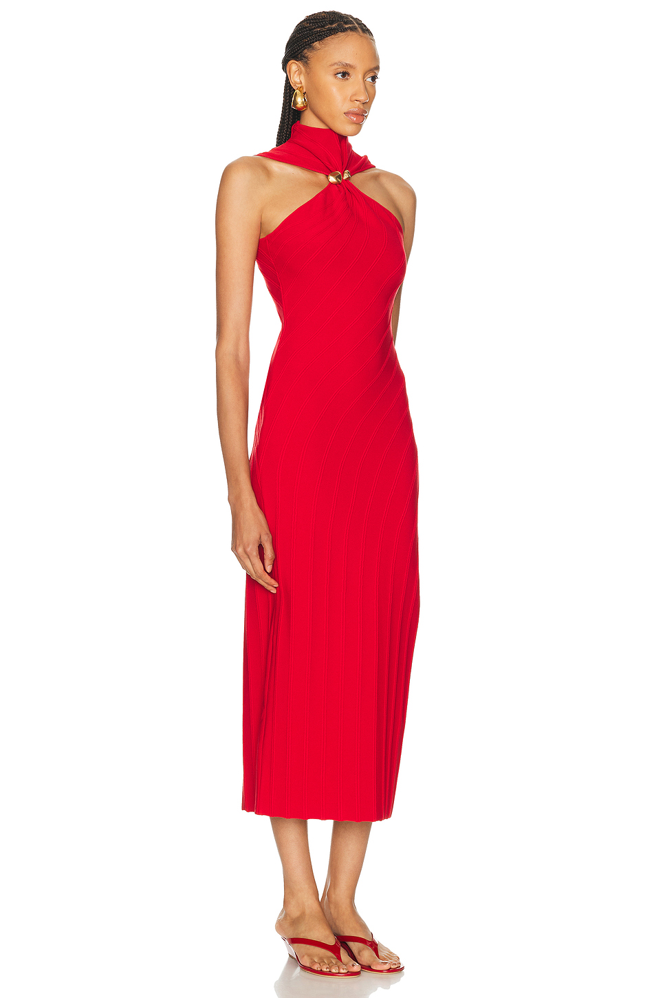 Halter Neck Ponte Midi Dress