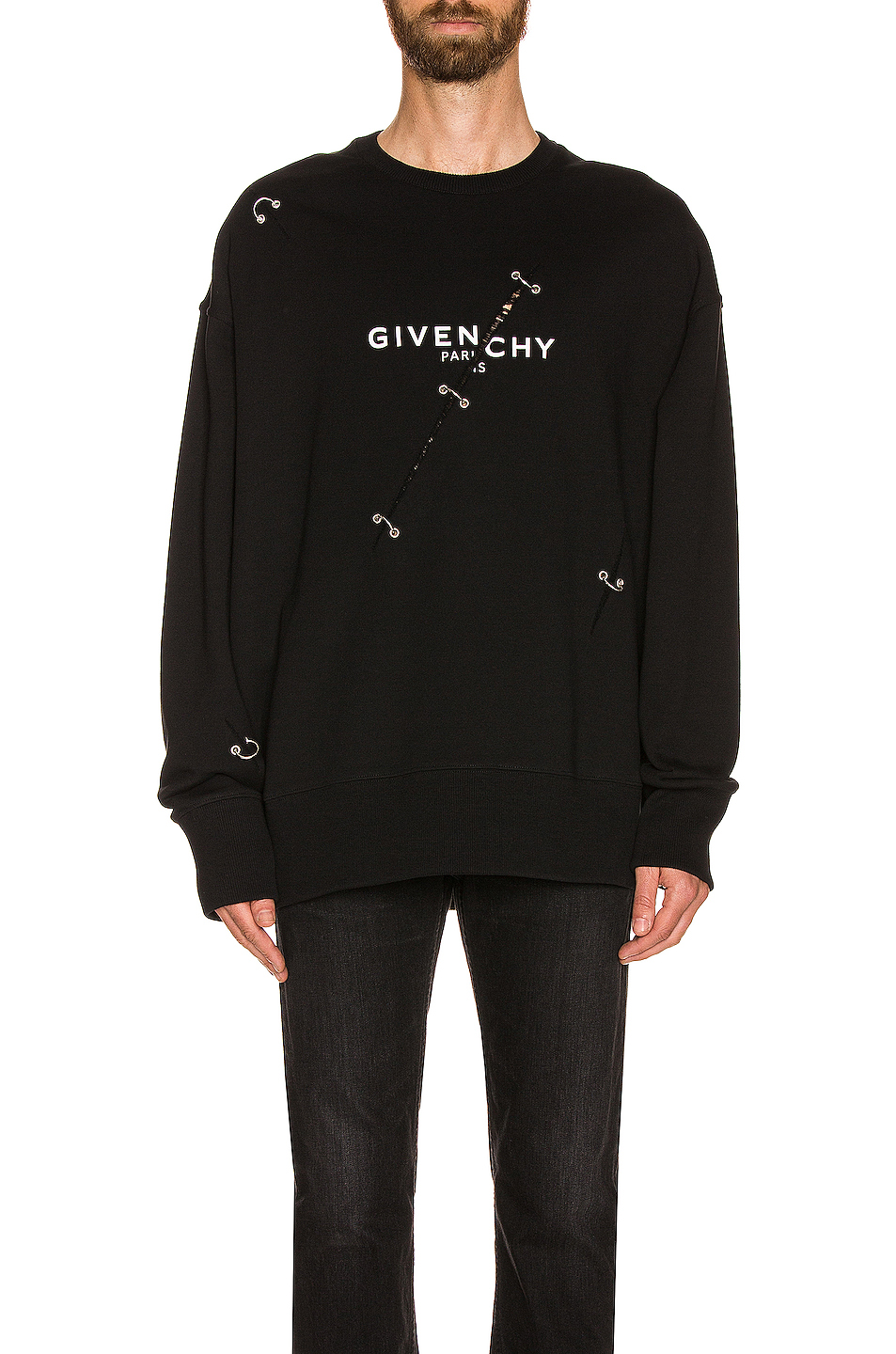 image 3 of givenchy oversized sweatshirt in black
