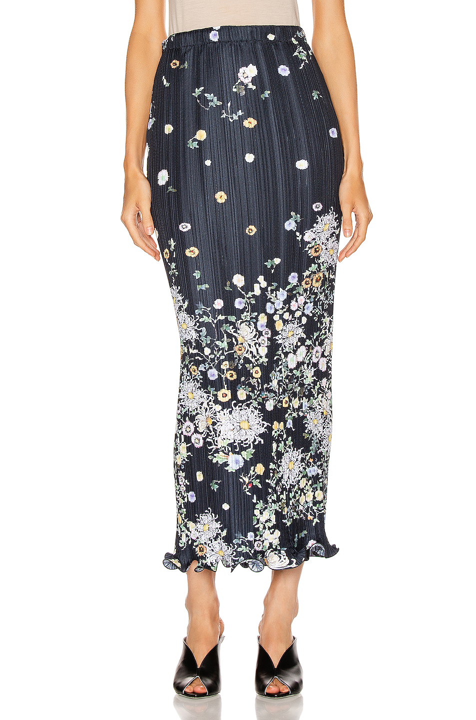 image 1 of givenchy long pleated wave details sk