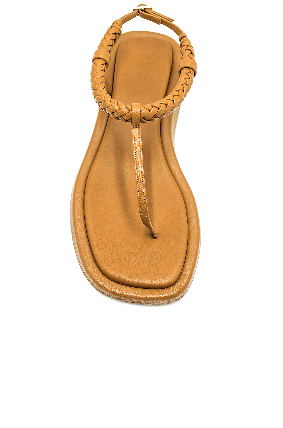 image 4 of gia borghini x rhw flat thong sandal in golden brown