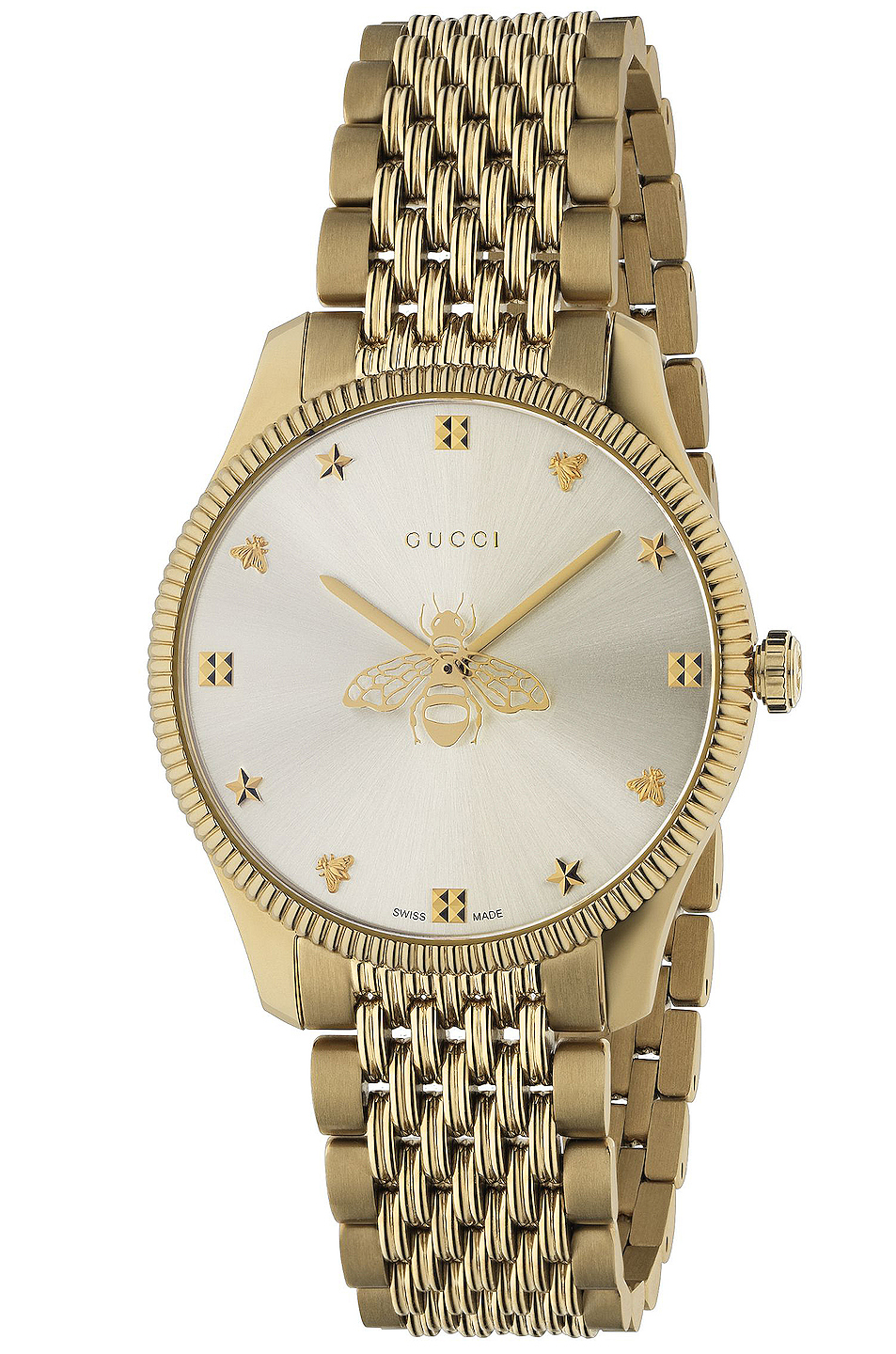 gucci 手表 – yellow gold & silver | fwrd