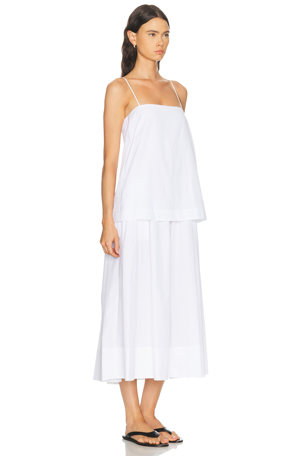 Cotton Poplin Strap Maxi Dress