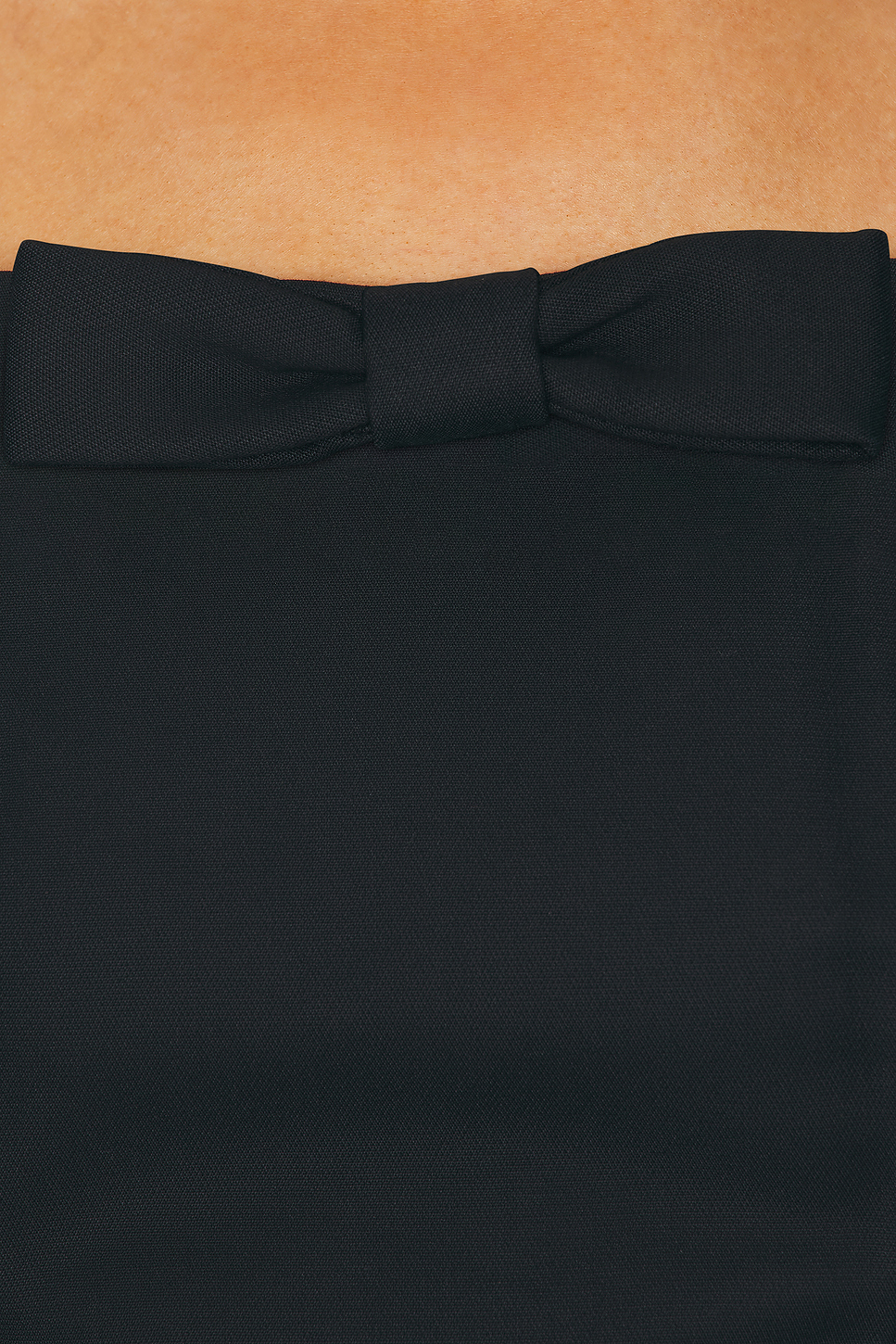 Strapless S-Curve Midi Dress with Bow