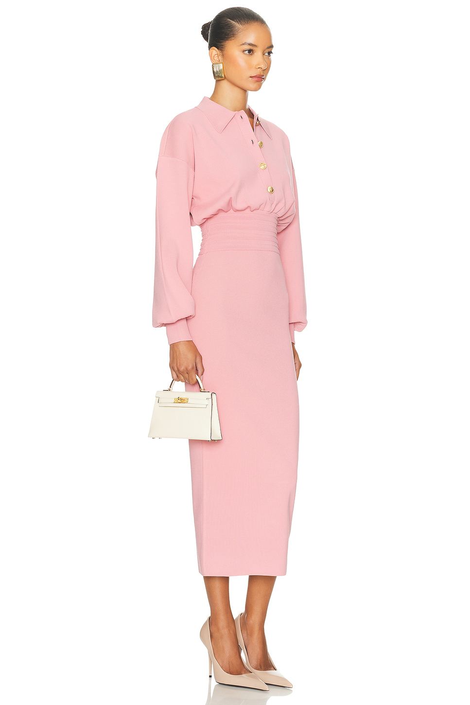 Hildie Polo Knit Midi Dress
