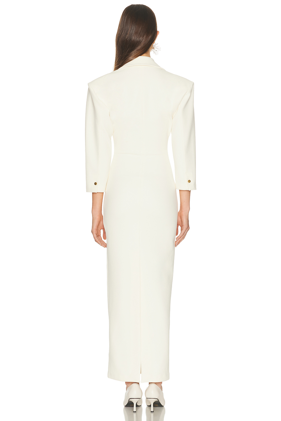 Margaux Polo Maxi Dress in Thick Stretch Crepe