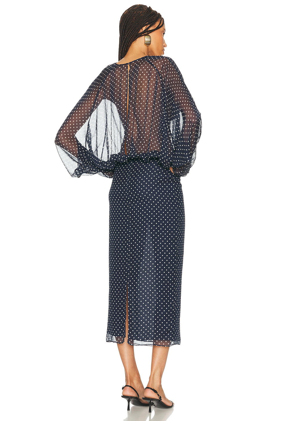 Sabrina Printed Silk Chiffon Midi Dress