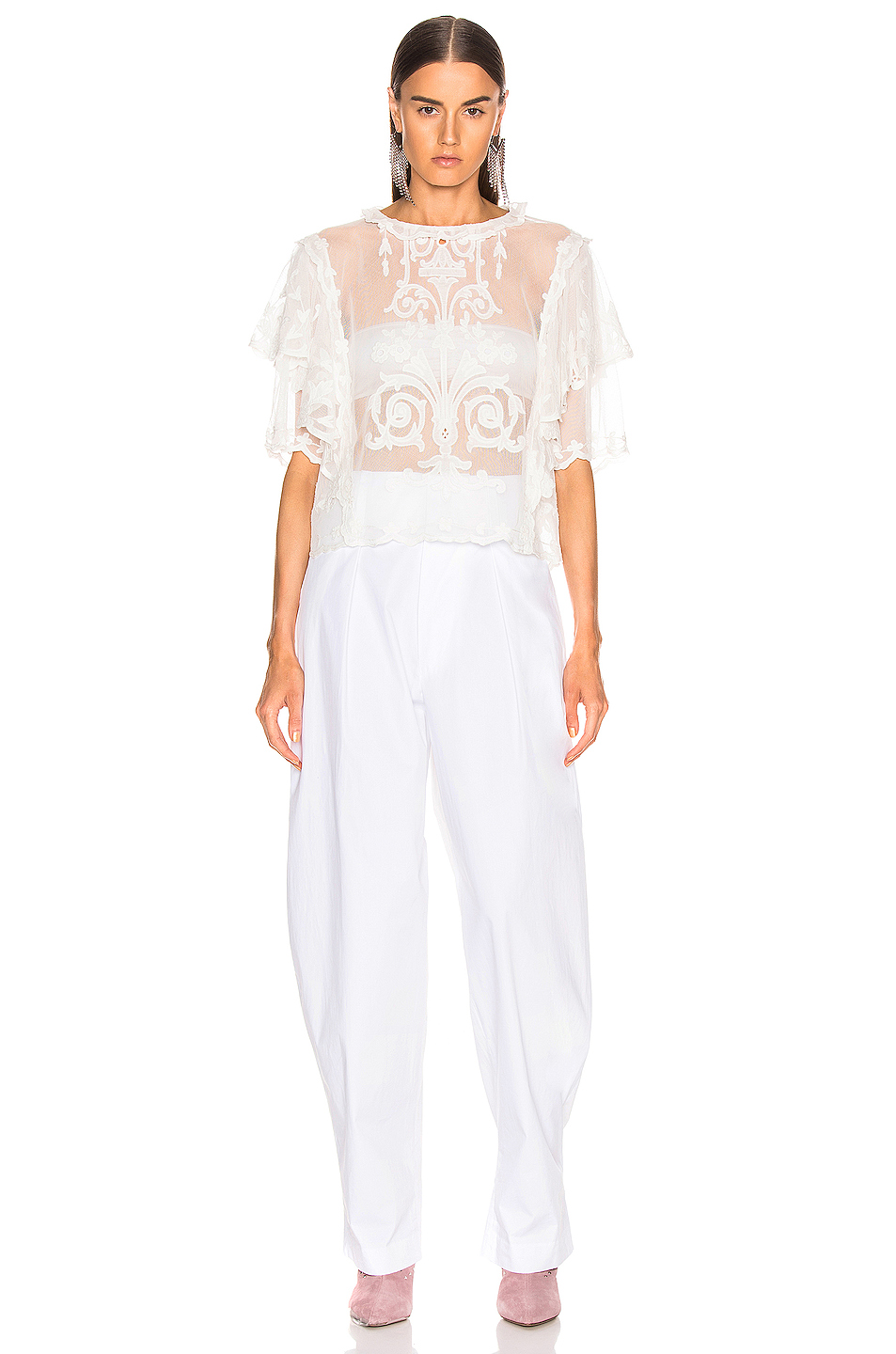 image 4 of isabel marant seal top in white