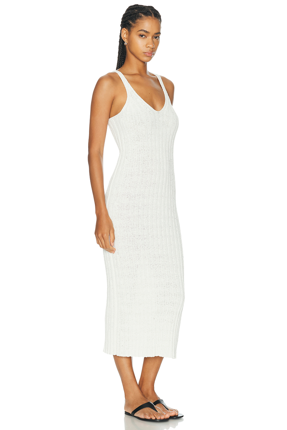 Val Column Dress in Heavyweight Cotton Blend Knit