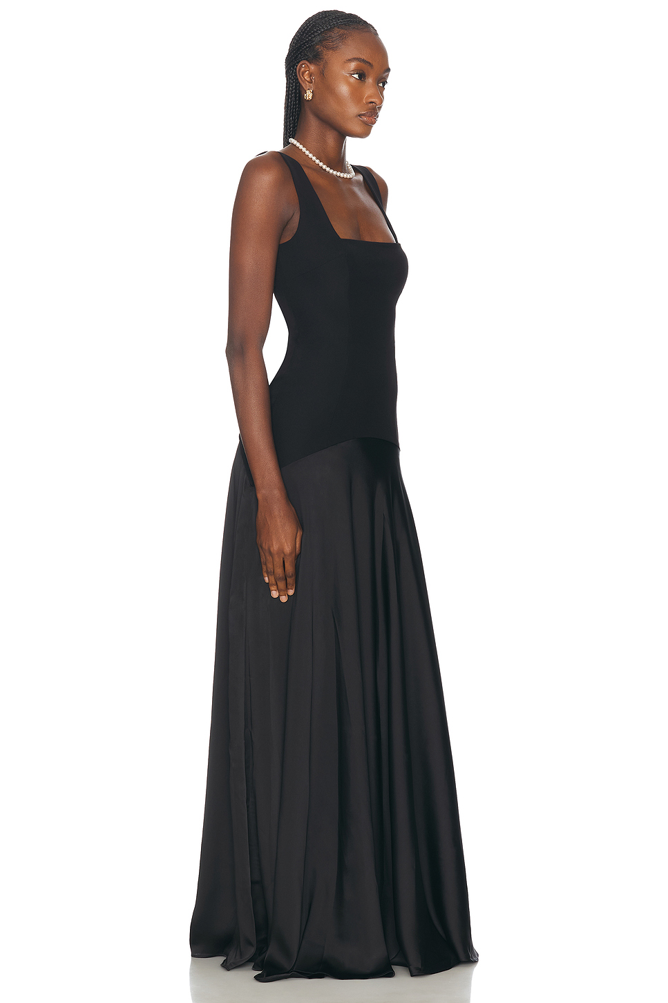 Sidney Suiting Bodice Satin Skirt Gown
