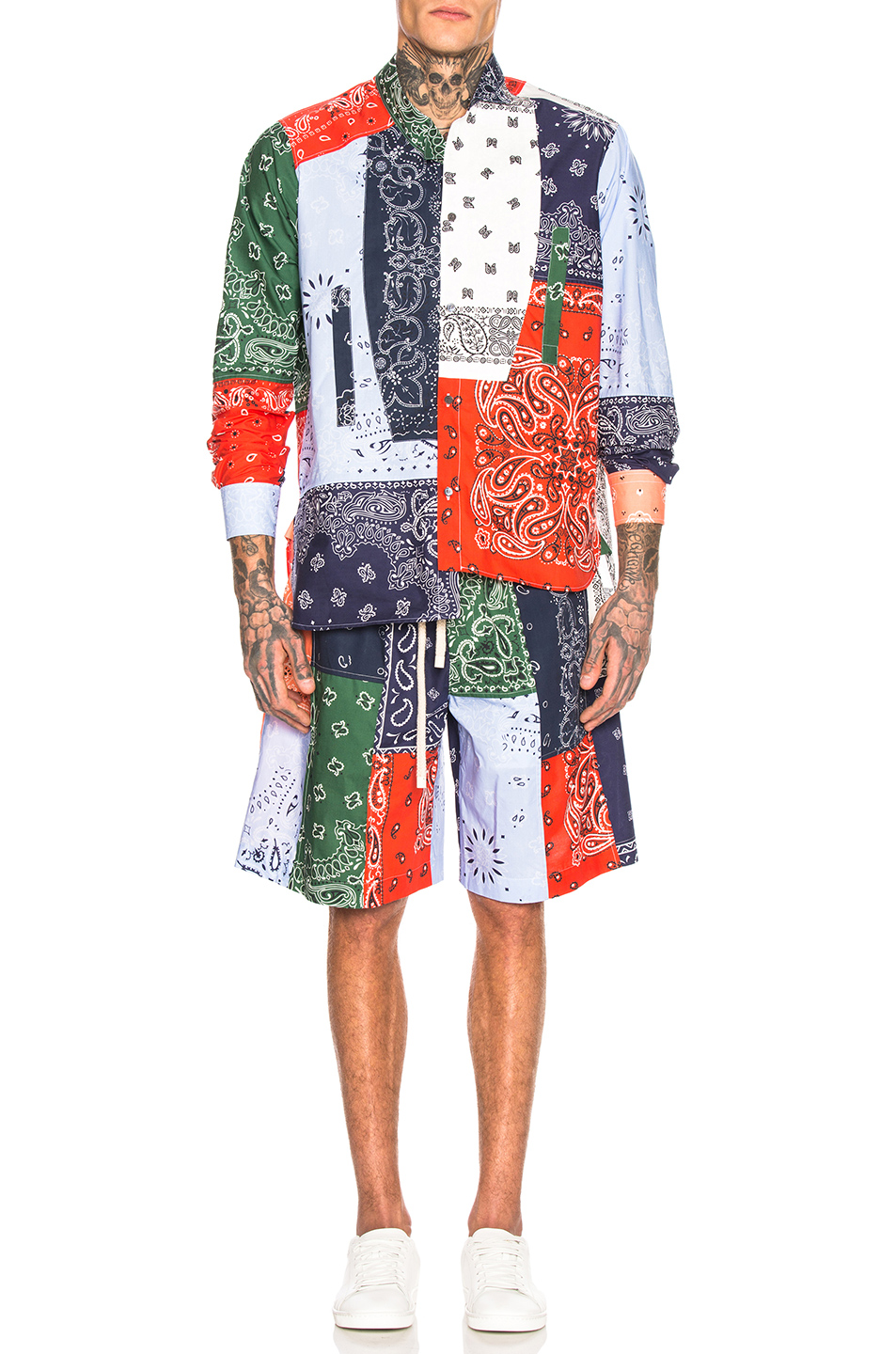 bandana 拼缀衬衫