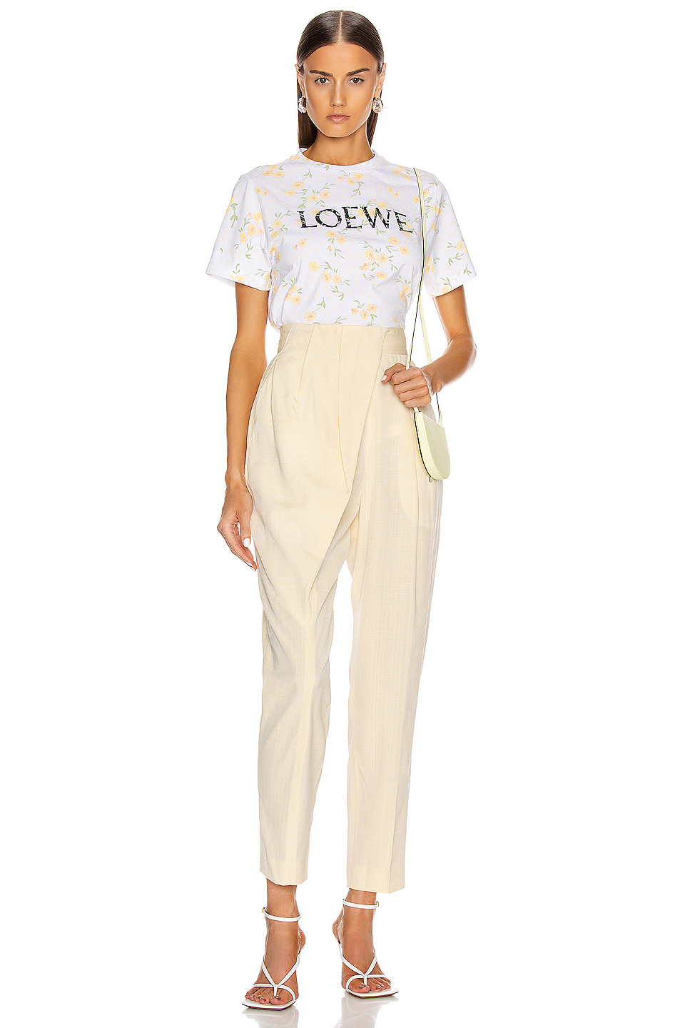 loewe t恤 – white & yellow | fwrd