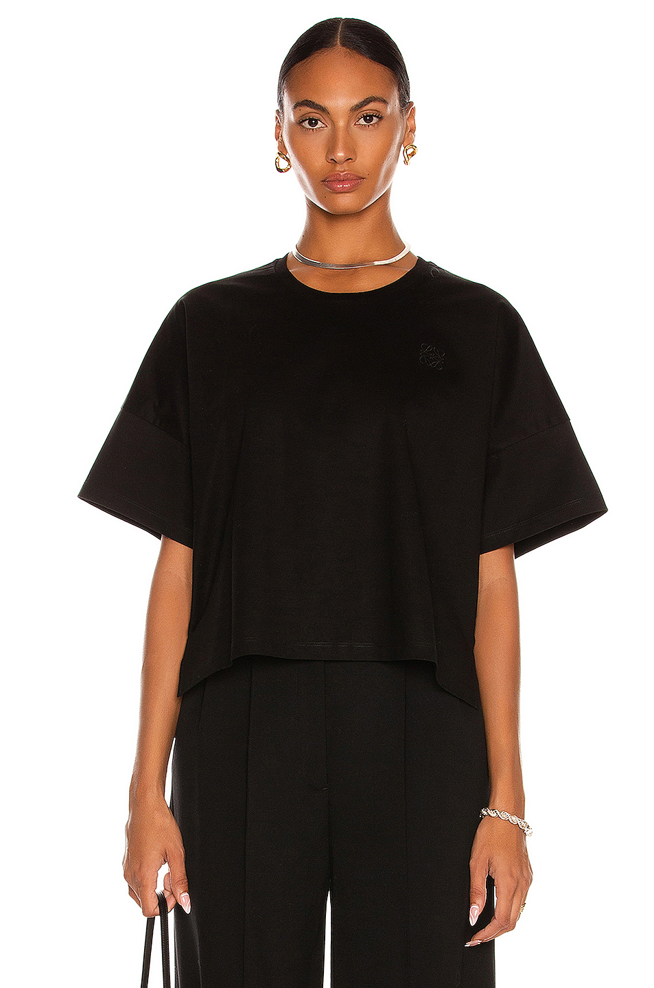 image 1 of loewe short oversize anagram t-shirt in black