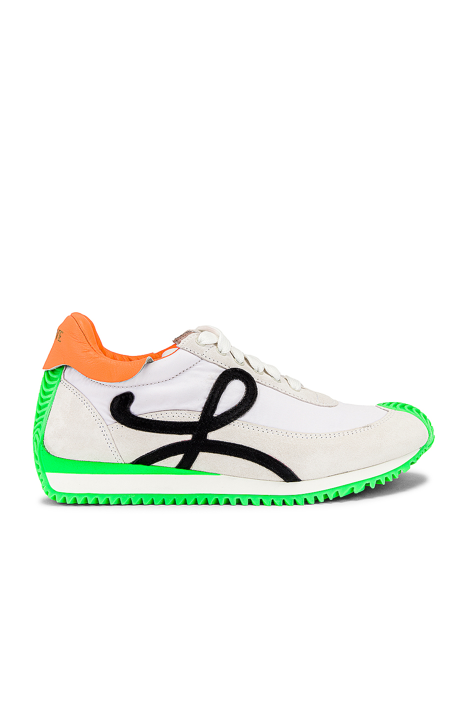 image 1 of loewe flow runner sneaker in soft white & neon