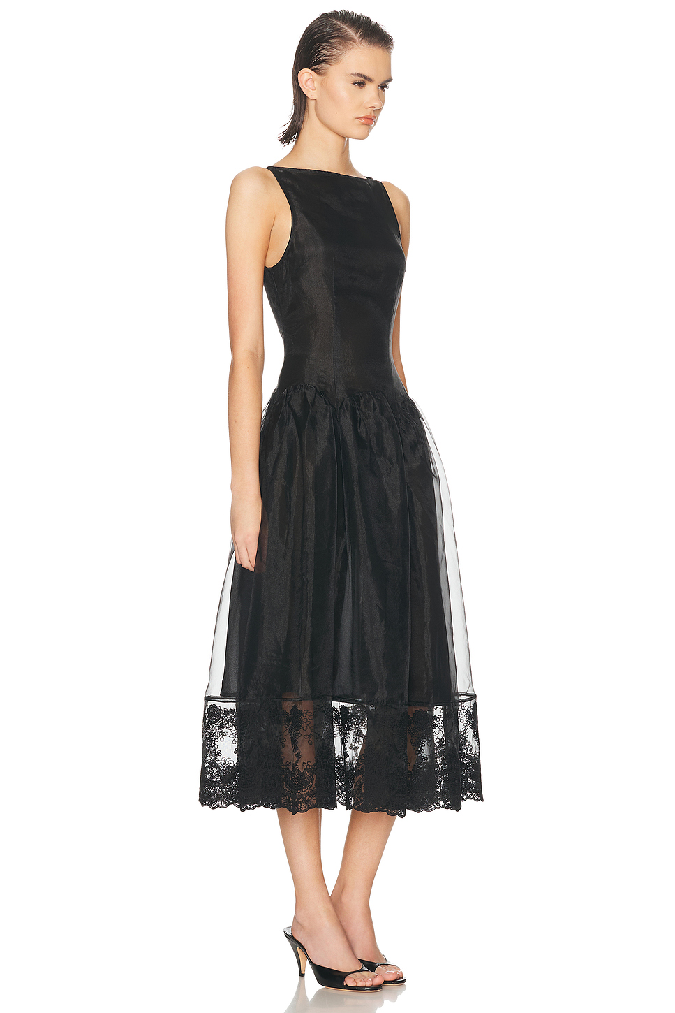 Elsie Organza Fit and Flare Midi Dress