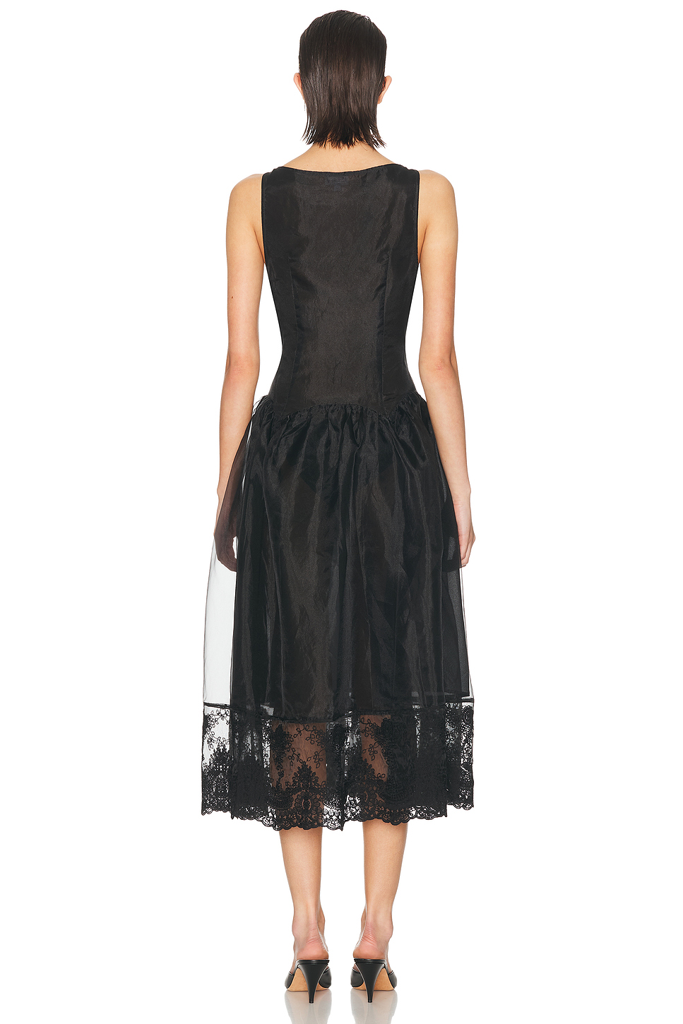 Elsie Organza Fit and Flare Midi Dress
