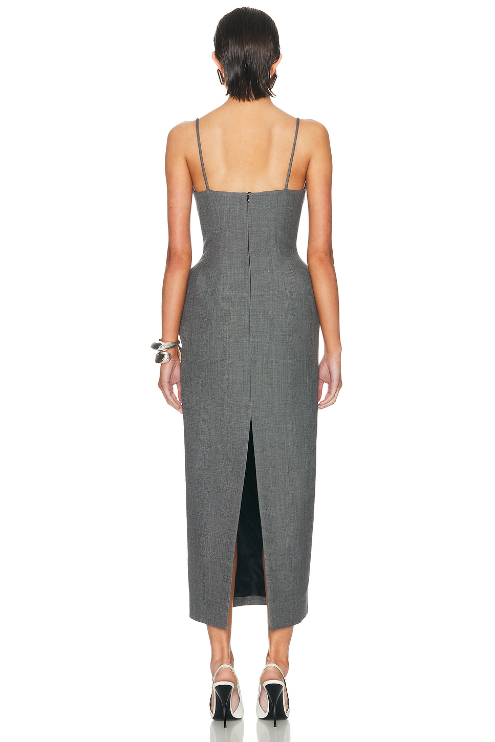 Wool Silk Lined Bustier Dress