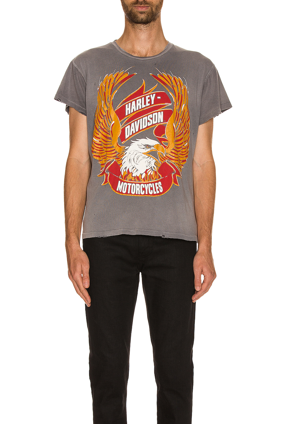 image 5 of madeworn harley davidson tee in washed grey