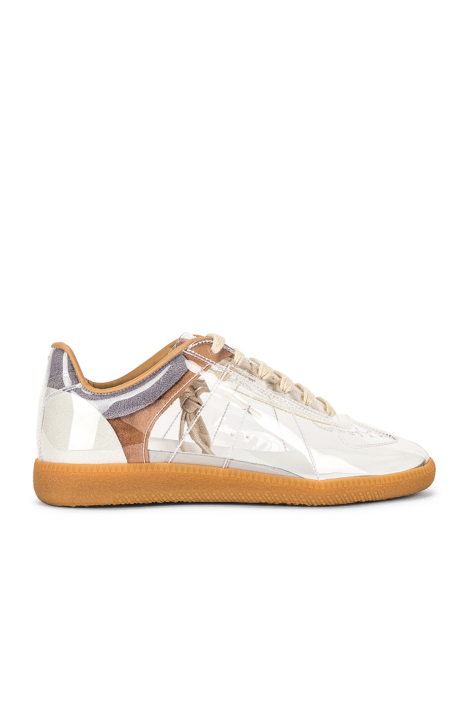 image 1 of maison margiela replica sneakers in transparent white