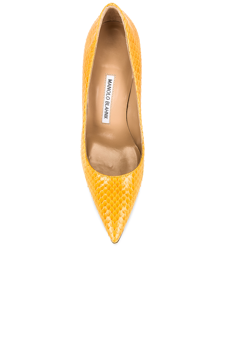 manolo blahnik bb 浅口高跟鞋 – bright yellow | fwrd