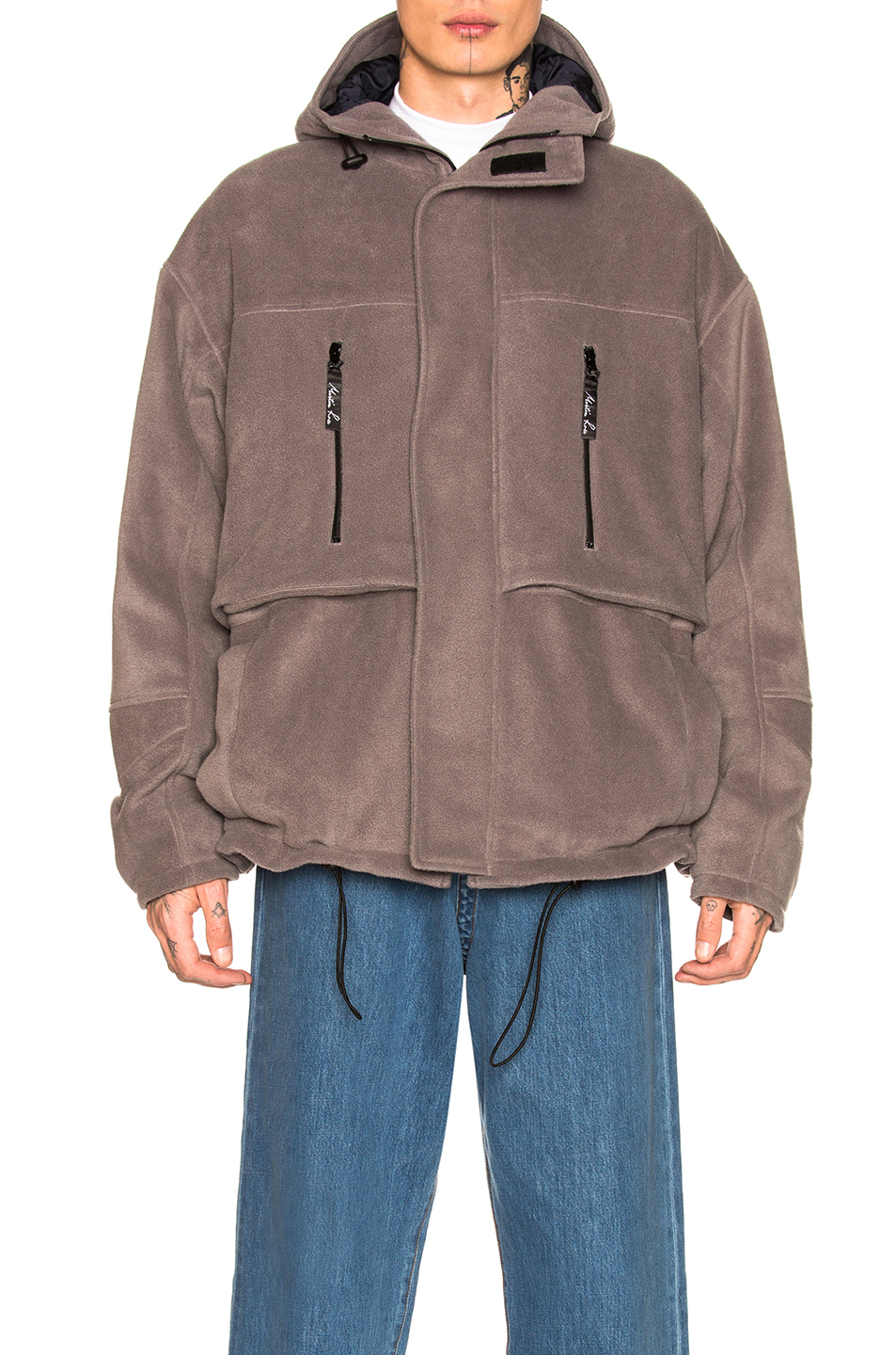 image 1 of martine rose fleece jacket in grey