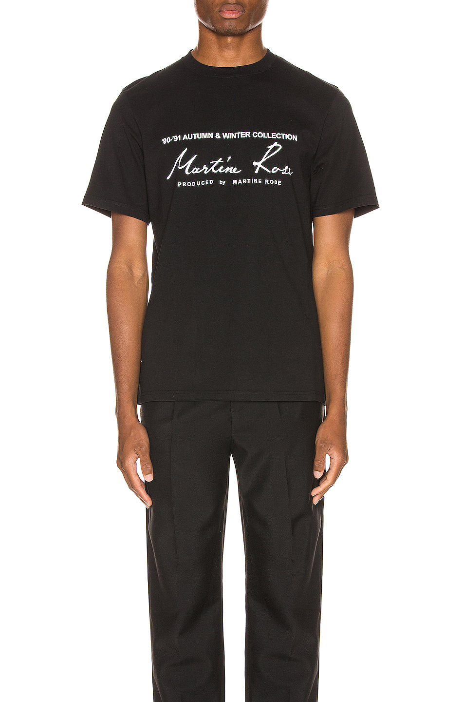 image 1 of martine rose logo tee in black