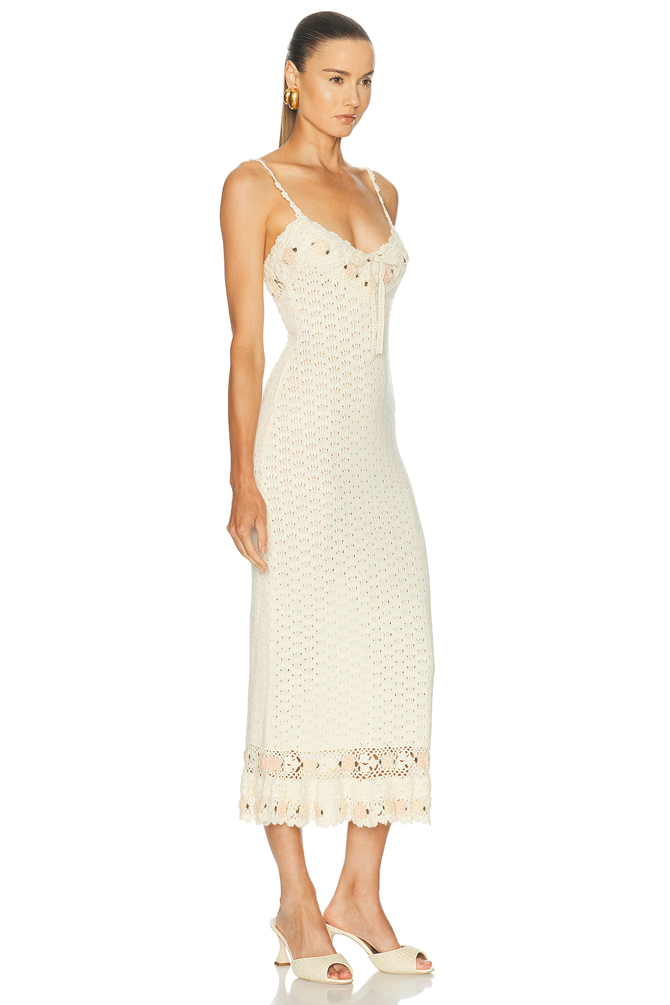 Six Fibre Open Knit Midi Dress