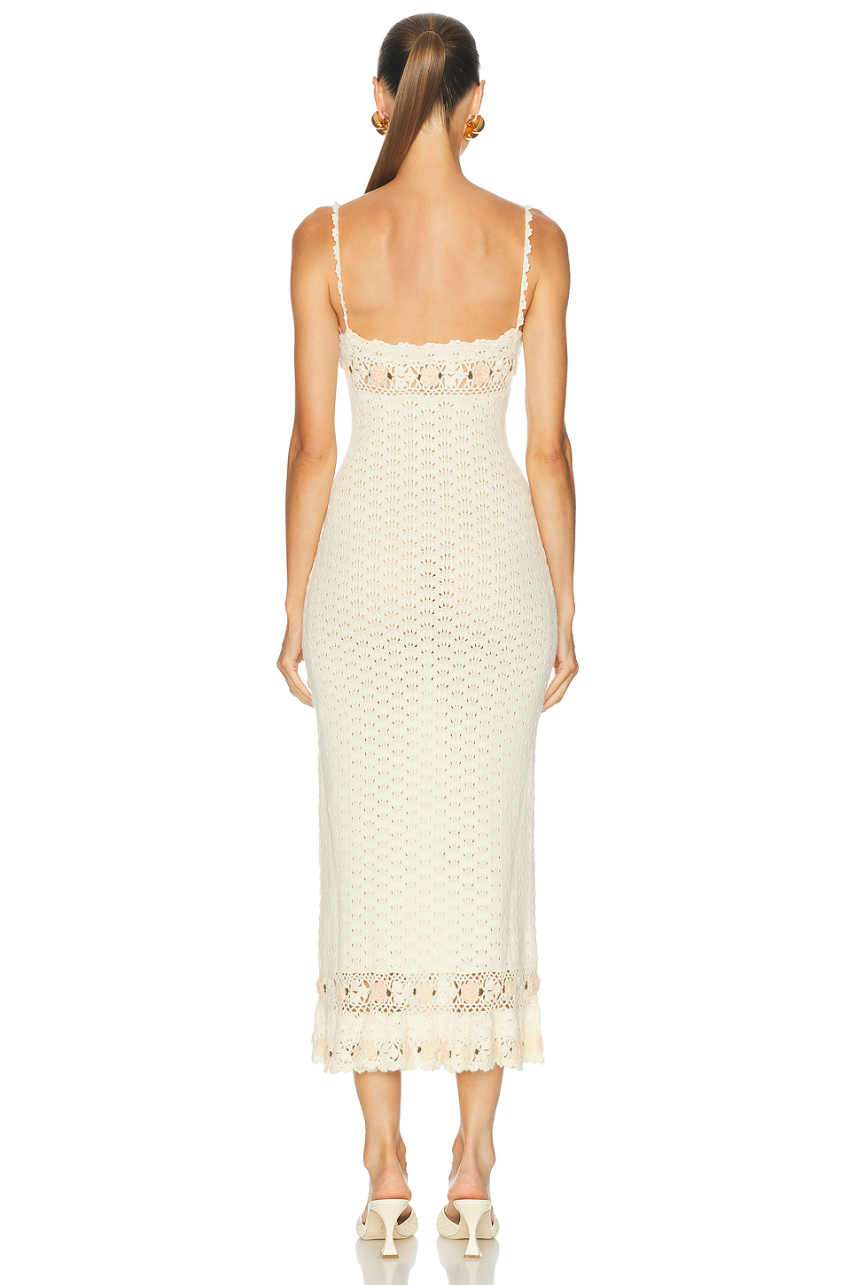 Six Fibre Open Knit Midi Dress